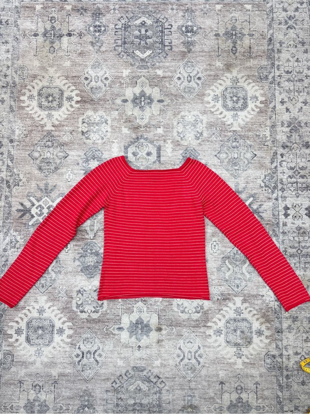 *SOLD* Willi Smith 100% Cotton Breton Stripe Boat Neck Sweater | Medium - Picture 10 of 10